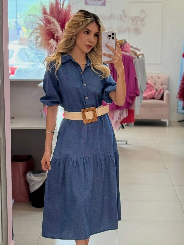 VESTIDO MEZCLILLA LARGO