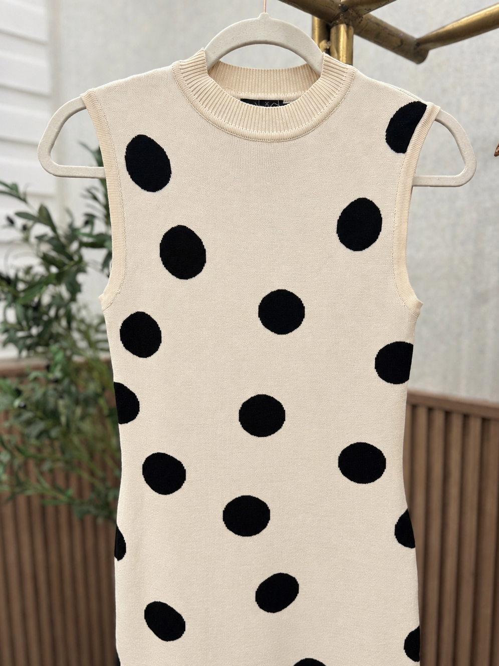 Vestido midi polka dots