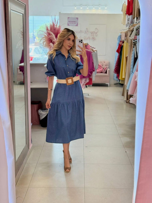 VESTIDO MEZCLILLA LARGO